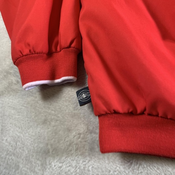 Vintage Krispy Kreme Jacket Mens XL Red V Neck Windbreaker Charles River Apparel - Picture 3 of 10